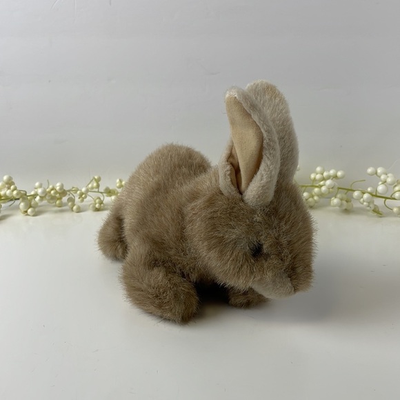 Vintage Bunny Ty 1997 Sandy Blond Bunny Brown Eye & Pink Nose Named Button - Picture 14 of 15